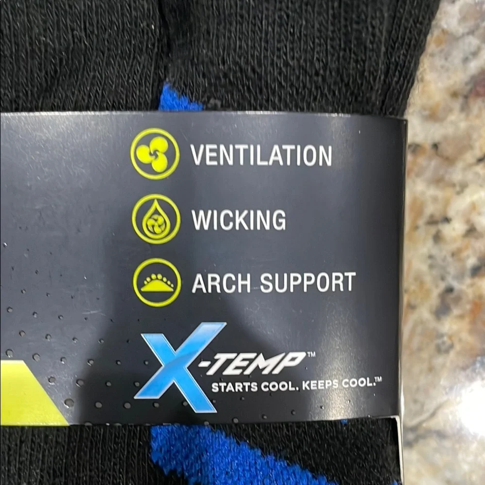 Hanes Premium Boy’s Performance Socks - Black, Red, Blue, Green
